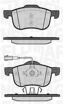 MAGNETI MARELLI Комплект тормозных колодок, дисковый тормоз 363916060115